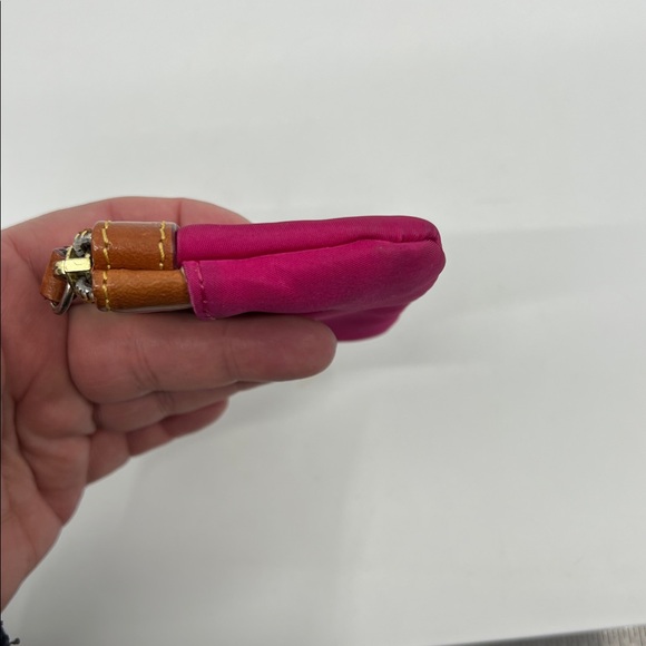 Dooney & Bourke Nylon Small Zippered Compact Coin Case Pink - Picture 16 of 16